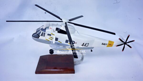 Model of Sikorsky SH-3 Sea Kings Aircraft with detailed craftsmanship.